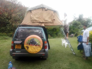 Rooftop tent car